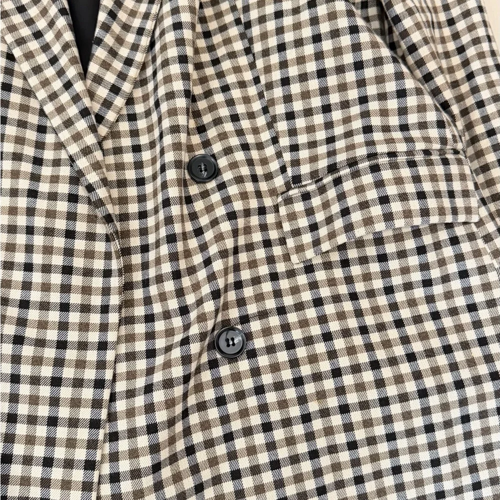 Rachel Zoe Black and Cream Checkered Blazer - Picture 3 of 4